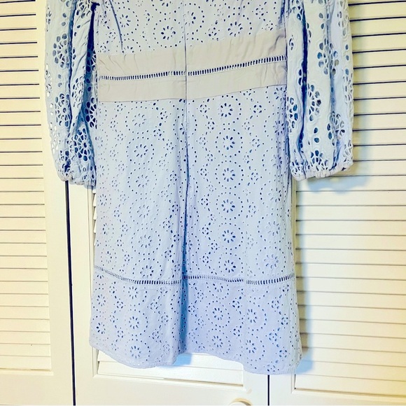 Banana Republic Light Blue Eyelet Long Sleeve Dress - Picture 13 of 13